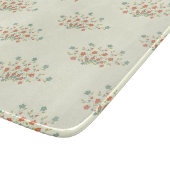 Blaue Blumen, rote Blume, Muster von Blume Schneidebrett (Ecke)