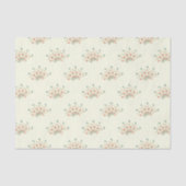 Blaue Blumen, rote Blume, Muster von Blume Seidenpapier (Vorderseite)