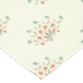 Blaue Blumen, rote Blume, Muster von Blume Tischdecke (Schrägansicht)