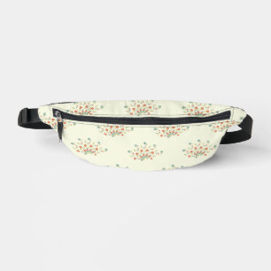 Blaue Blumen, rote Blumen, Blumenmuster Bauchtasche