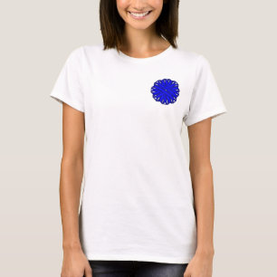 Blaue Blumen-Schleife von Kenneth Yoncich T-Shirt