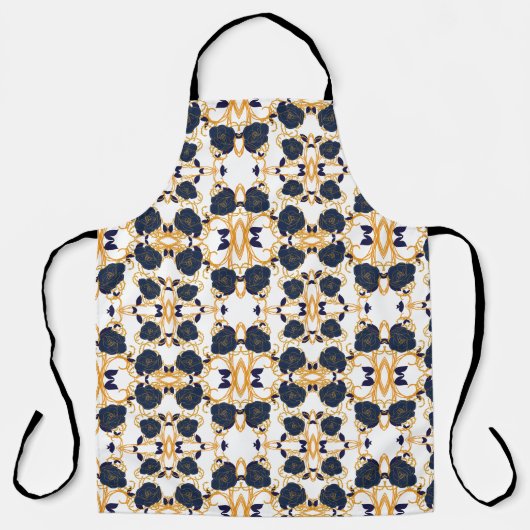 BLAUE BLUMEN SCHÜRZE (Vorderseite)