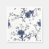 Blaue Blumen Serviette (Vorderseite)