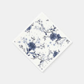 Blaue Blumen Serviette (Ecke)
