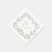 Blaue Blumen Servietten (Ecke)