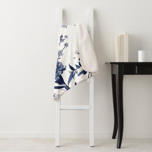 Blaue Blumen Sherpadecke (Beispiel)