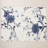 Blaue Blumen Sherpadecke (Vorderseite (Horizontal))