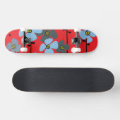 Blaue Blumen Skateboard (Horizontal)