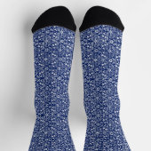 Blaue Blumen Socken (Oben)