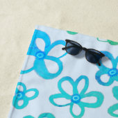 Blaue Blumen Strandtuch (Beispiel)