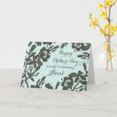 Blaue Blumen Tante Happy Mother Day Karte (Gelbe Blume)