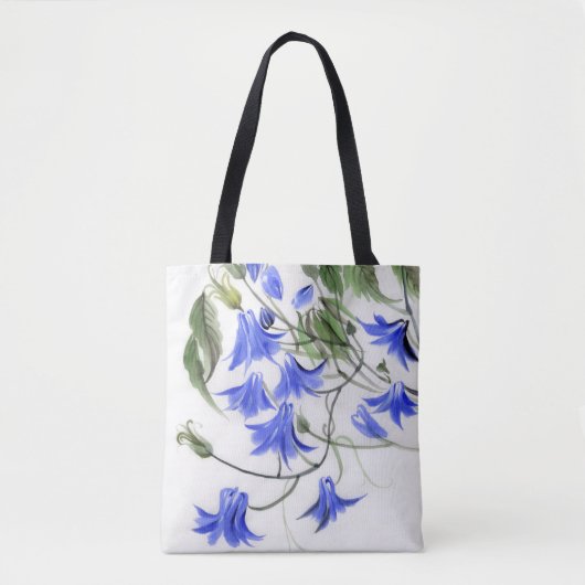 Blaue Blumen Tasche (Vorderseite)