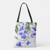 Blaue Blumen Tasche (Rückseite)