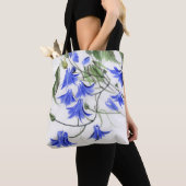 Blaue Blumen Tasche (Von Nahem)