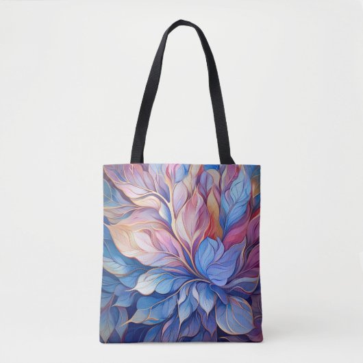Blaue Blumen Tasche (Vorderseite)