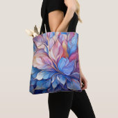 Blaue Blumen Tasche (Von Nahem)