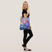 Blaue Blumen Tasche (Am Model)