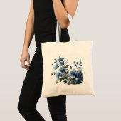 Blaue Blumen Tasche (Vorderseite (Produkt))