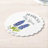 Blaue Blumen Texas Baby Shower Mädchen Untersetzer (angewinkelt)