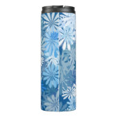 Blaue Blumen Thermosbecher (Rückseite)