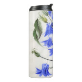 Blaue Blumen Thermosbecher (Nach links gedreht)