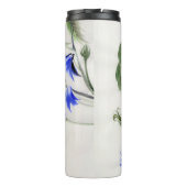 Blaue Blumen Thermosbecher (Rückseite)