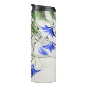 Blaue Blumen Thermosbecher (Nach rechts gedreht)