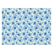Blaue Blumen Tischdecke (Vorderseite (Horizontal))