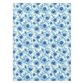 Blaue Blumen Tischdecke (Vorderseite)
