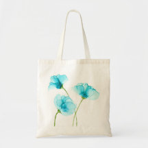 Blaue Blumen Tote Tasche