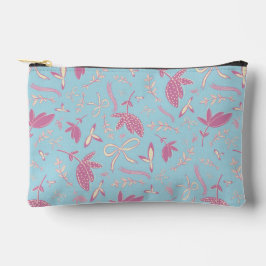 Blaue Blumen und Bögen Zubehörtasche