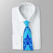 blaue Blumen und Culicues Druck Krawatte (Gebunden)