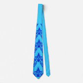 blaue Blumen und Culicues Druck Krawatte (Vorderseite)