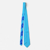 blaue Blumen und Culicues Druck Krawatte (Rückseite)