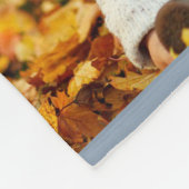 Blaue Blumen und Fotos für Oma Fleecedecke (Ecke)