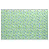 Blaue Blumen und Graslandschaften Kunstmuster Stoff (Yard (91,4 cm))