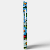 Blaue Blumen und Ladybugs Case-Mate iPhone Hülle (Rückseite / Links)