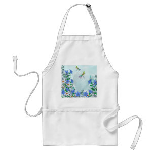 Blaue Blumen und Libellen Schürze