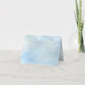 Blaue Blumen und Perlen Dankeskarten Dankeskarte (Rückseite)