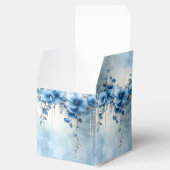 Blaue Blumen und Perlen Geschenkbox Geschenkschachtel (Geöffnet)