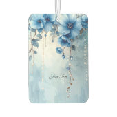 Blaue Blumen und Perlen Lufterfrischer (Rückseite)