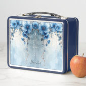 Blaue Blumen und Perlen Lunchbox (Beispiel)