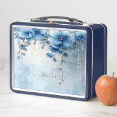 Blaue Blumen und Perlen Lunchbox (Beispiel)