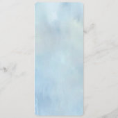 Blaue Blumen und Perlen Menü Menükarte (Rückseite)