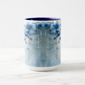 Blaue Blumen und Perlen Tasse (Zentrum)