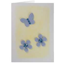 Blaue Blumen und Schmetterling personalisieren