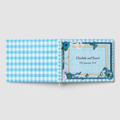 Blaue Blumen und Schmetterlinge Gästebuch (Voll)