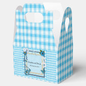 Blaue Blumen und Schmetterlinge Geschenkschachtel (Geöffnet)