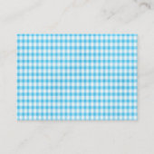 Blaue Blumen und Schmetterlinge Platzkarte (Rückseite)