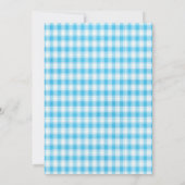 Blaue Blumen und Schmetterlinge Save The Date (Rückseite)